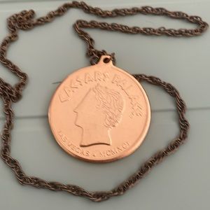 Vintage 90’sCaesars Palace LasVegas collectible Medallion pendant double sided